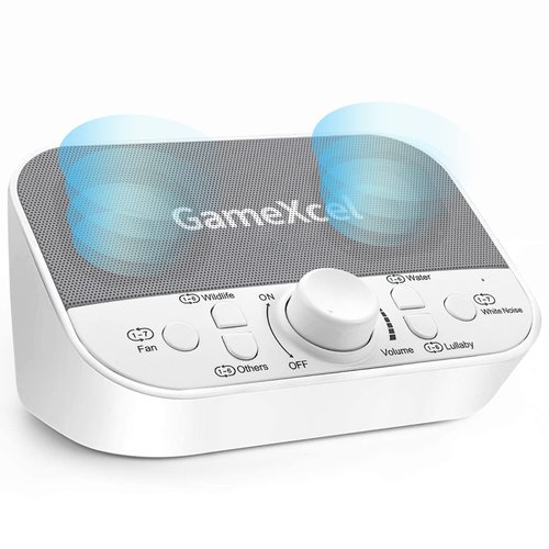 Portable Sound Machine, White Noise Machine with 38 Sounds & Dual Speakers, USB Charger, Timer & Memory - Magicteam Sleep Therapy, Noise & Sleep Machines for Baby, Kids, Adults Home Office Travel