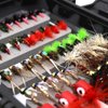 Fly Fishing Flies Assortment Kit 100pcs Dry Wet Nyphms Popper Streamer for Trout Bass Steelhead Fish (100PCS Fishing Flies Kit)