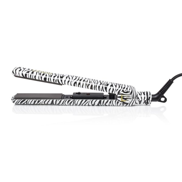 COLOR POP Professional 100% Ceramic Ionic Flat Iron Hair Straightener & Curler 1" (Zebra)