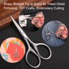 HITOPTY Small Precision Scissors, 3.5inch Stainless Steel Multi-Purpose Vintage Beauty Grooming Kit for Facial Hair, Eyebrow, Eyelash, Beard, Moustache with PU Sheath