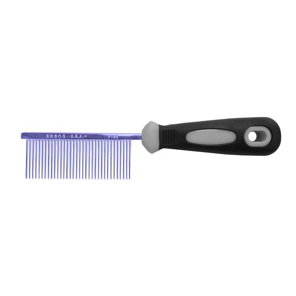 Resco Professional Anti-Static Dog, Cat, Pet Comb for Grooming, Steel Pins, Fine Tooth Spacing, Candy Blue