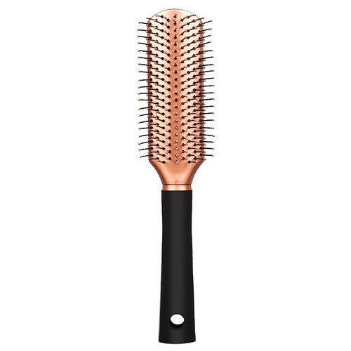 Leenchiry Rectangle Hair Brush Wet Hair Brush Detangler Brush for Blow Drying Anti-Static Nylon Bristle Hair Comb Brush Detangling Hair Brushes for Women and Men All Hair Types Curly and Straight Wet and Dry (Rectangle, Golden)