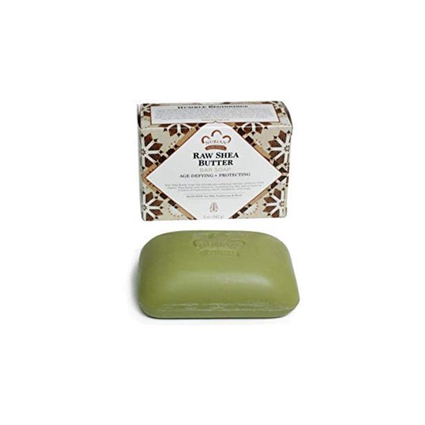 Bar Soap Raw Shea Butter, 5 oz Bar (4 Pack) by Nubian Heritage