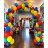300 Pcs Red Yellow Blue Green Balloons, 12 Inch Red Yellow Blue Green Balloons and Colourful Confetti Balloons for Carnival, Circus Party Décor