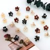 ATODEN Mini Hair Clips Small Flower Claw Clips 24Pcs 0.6'' Pearl Tiny Clips for Thin Hair Cute Hair Clips Little Daisy Jaw Clips Hair Accessories for Women Girls Teens