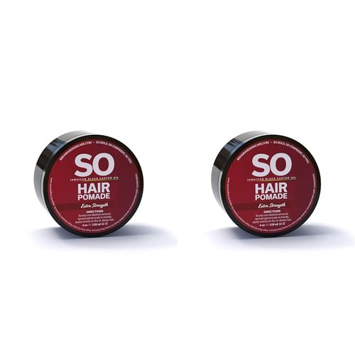 SO Jamaican Black Castor Oil Hair Pomade Ideal for Dry Scalp Split Ends/Hair Breakages/Hair Frizz/Dandruff and Hair Growth For Men & Women, Extra Strenght, 4 Oz