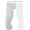 Pregnancy Full Body Pillow Cover U-Shaped (Cover Only), Super Soft Pillowcase Replacement Cover for Maternity Pillow, Universal Fit, Grey Hearts Print