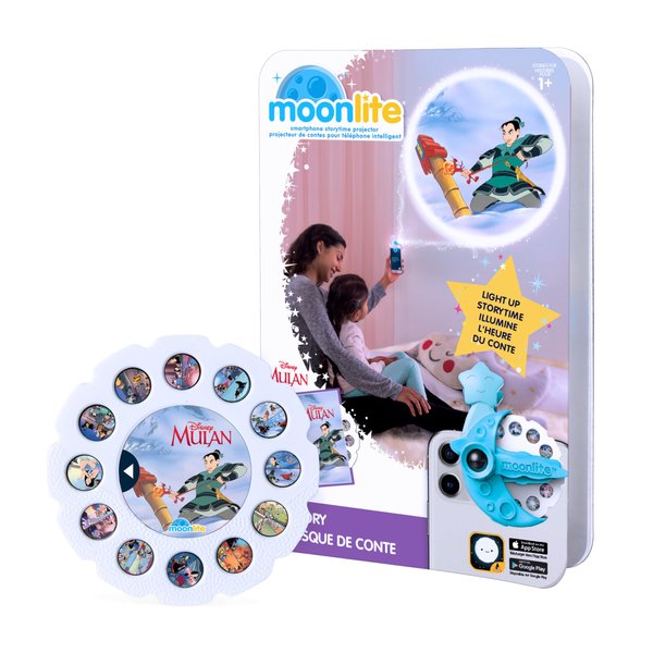 Moonlite Storybook Reels for Flashlight Projector, Kids Toddler | Disney's Mulan | Single Reel Pack Story for 12 Months and Up