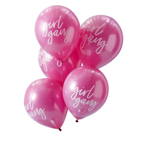 Hot Pink & White Party Balloons Decorations - 10 Pack