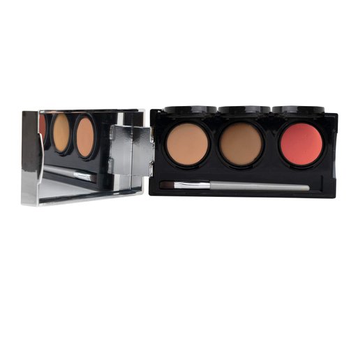 Dermaflage Tattoo Cover Up Bruise Full Coverage Concealer - Waterproof, Smudge & Sweat Proof Body Concealer Cream Palette Pro SFX - 3 Color Shades for Scars, Acne (Light Tan)