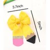 pencil hair bow clips barrettes,back school gift for teen toddler girls kids graduation cheer party favors unifrom dress decoartion accessories
