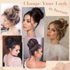 Leterly Messy Bun Hair Piece, Claw Clip Hair Bun Hairpieces Thick Updo Scrunchies Ponytail Hair Extensions Synthetic for Women Ash blonde mix Bleach Blonde