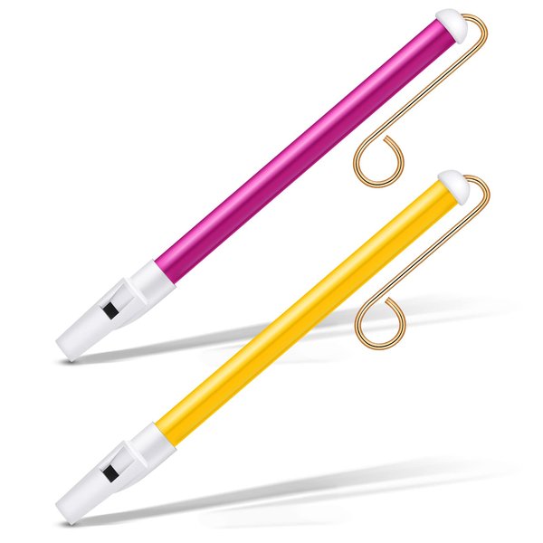 Boao 2 Pcs Slide Whistle Musical Instrument Sliding Whistle Slide Whistle for Parent-Games Party Favors, Yellow and Red
