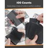 Uniclife 100 Counts Black MTG Card Sleeves Matte Back Trading Card Sleeves Baseball Card Sleeves Standard Sized Deck Card Protectors for Sports Cards Football Cards Game Cards Yugioh Cards, 66 x 91 mm
