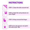 Outus 150 Pieces U Shape Nail Polish Protector Nail Guards Spill Proof Stickers Peel Off Nail Stickers for Nail DIY