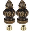 uxcell Bronze Cap Knob Lamp Shade Finial Decoration Dual Thread 1-3/8 Inch High 2Pcs