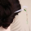 4pcs Chinese Traditional Flower Hair Sticks, Acetic acid Bell Orchid Hanfu Hairpin Cheongsam Headdress, Floral Tassel Hair Sticks Headwear for Women