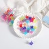 DIYOVNAK Mini hair claws small claw clamp 0.59inch hair claw clips for women 48pcs-pack (Transparent Butterfly-48PCS)