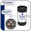 Appli Parts Motor Start Capacitor 161-193 Mfd (microfarads) uF 110-125 VAC Universal fit for Electric Motor Applications 1-7/16 in Diameter 2-3/4 in Height CON-161-110