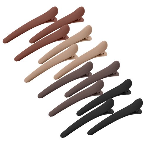12 PCS Hair Clips for Styling Sectioning, YISSION 3.1 Inch Matte Alligator Hair Clips Hair Barrettes No Crease Duck Billed Hair Clip, Hair Styling Accessories for Women Girls