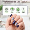 MOOYIYAN - Gel Nail Stickers - No UV lamp Required, Nail Art Set, Long Lasting, Easy to Apply and Remove - Includes 22