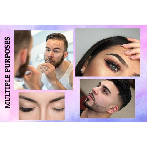 PROFESSIONAL Mini TWEEZERS with Easy Scissor Handle, The BEST PRECISION EYEBROW TWEEZERS Men/Women; PORTABLE Beauty Tools for Facial Hair, Ingrown Hair, Blackhead; 58CC Purple MADE IN MEXICO