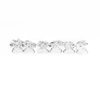 Silver Rhinestone Floral Bridal Wedding Hair Pin - Set Of 6