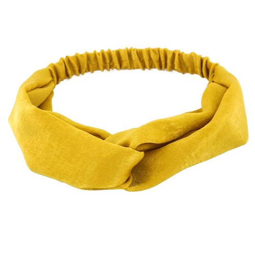 Yeshan Women's Criss cross Silk Satin Headbands Elastic Twisted Head Wrap Knotted Hair Band,pack of 8