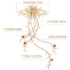 Banatra Rhinestone Bride Wedding Hair Comb Gold Flower Headpiece Bridal Crystal Leaf Hair Accessories for Women and Girls