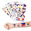 103 PCS Philippines Filipino Flag Pride Temporary Tattoos Stickers Themed Birthday Party Decorations Supplies Decor Favors Star Sun Flags Tattoo Sticker Gifts For Kids Boys Girls Class Prizes Carnival