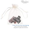Parcelona French Cutout Curve Small Tortoise Shell and Black Jaw Hair Claw Clips Women and Girls
