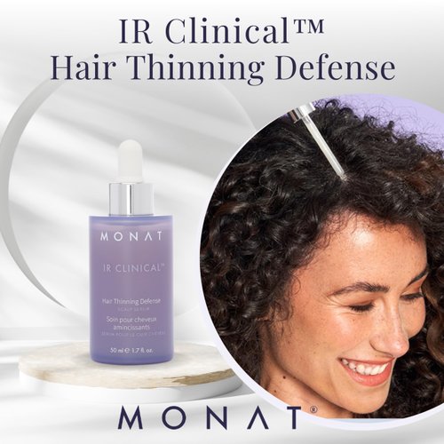 Monat IR Clinical™ Hair Thinning Defense Serum – Hair Restoration Serum Packed with Natural Bioactive Ingredients – Hair Density Booster for Thicker Fuller Hair – Scalp Nourishing Serum