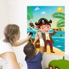 MALLMALL6 Pirate Stickers Party Games for Kids Pin The Eye Patch and Mustache On The Pirates Poster Birthday Party Favors Pin Game Include Blindfold Sticker Caribbean Pirate Party Supplies Decoration