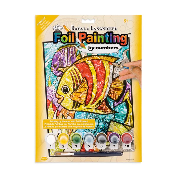 Royal & Langnickel Foil by Numbers Painting Kit, Tropical Fish