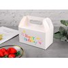 LOKQING 7x3.85x3.85 Inches Party Favor Boxes White Treat Boxes Gable Boxes Paper Gift Boxes for Baby Showers Birthday Party Wedding(25 Pack)