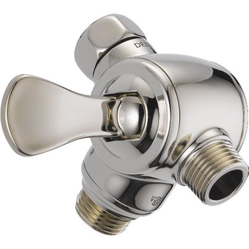 Delta Faucet U4929-PN-PK 3-Way Shower Arm Diverter for Hand Shower, Polished Nickel