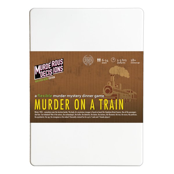Murder on a Train 6-14 Player Murder Mystery Dinner Party Game