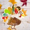 Fancy Land 50PCS Thanksgiving Paper Plates 9” Turkey Party Plates Disposable Dinner Plates Thanksgiving Party Supplies Dinnerware Bulk