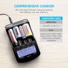 Tenergy TN456 Intelligent Universal Battery Charger with 4 Slots, LCD Display, USB Output, Power Adapter, Rechargeable Battery Charger for Li-ion/NiMH/NiCD Rechargeable Batteries