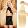 613 Human Hair 4 Bundles Brazilian 613 Straight Human Hair Bundles Virgin Blonde Human Hair Straight Human Hair Weave 4 Bundles 613 Blonde Straight Double Weft Brazilian Straight Human Hair Extensions