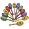 JOYIN 12 Mini Wooden Fiesta Maracas 6 Designs Noisemaker for Mexican Fiesta, Cinco De Mayo Party Favors, Musical Fun, Birthday Parties, Luau Party, Carnivals, Taco Tuesday Event