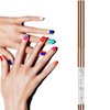 YCYAN 1Pcs Oval UV Gel Nail Brush Rhinestone Handle Professional Nail Art Tools Size 8 Rose Gold