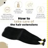 Ugeat 18 Inch Pre Bonded Flat Tip Hair Extensions #1 Jet Black Flat Tip Real Human Hair Extensions 50 Grams Fusion Hair Extensions Human Hair for Black Women 50s