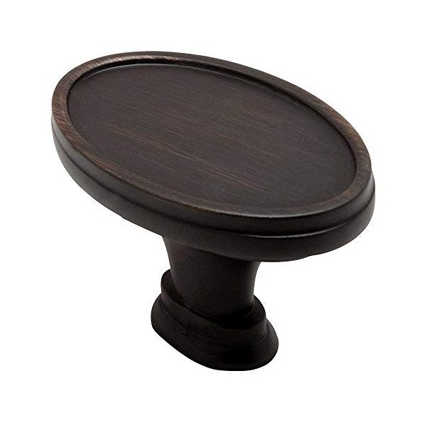 Cosmas 10 Pack 9998ORB Oil Rubbed Bronze Oval Cabinet Hardware Oblong Knob