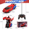 Vaofrean Remote Control Car for Kids,RC Cars for Boys Transformation Car Robot Toys with Controller, Hobby Racing Car Toys Christmas Birthday Gift for 3 4 5 6 7 8 9 Year Old Girls Boys (Red)