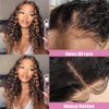 Highlight Ombre Lace Front Wig Human Hair 1B/30 Black Brown 13x4 HD Lace Frontal Wigs Pre Plucked With Baby Hair Deep Wave Ombre Honey Blonde Human Hair Wigs for Black Women 180% Density 22 Inch