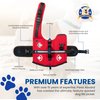 Paws Aboard Dog Life Jacket - Keep Your Canine Safe with a Neoprene Life Vest - Designer Life Jackets - Perfect for Swimming and Boating - Red, XX-Small
