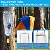 Dunkive Filter Collapsible Water Bottles, 1L Canteens (32oz), Foldable Water Container for Traveling, Hiking, Camping, Backpacking - Lightweight, Reusable, Clear Design(4 Pack)