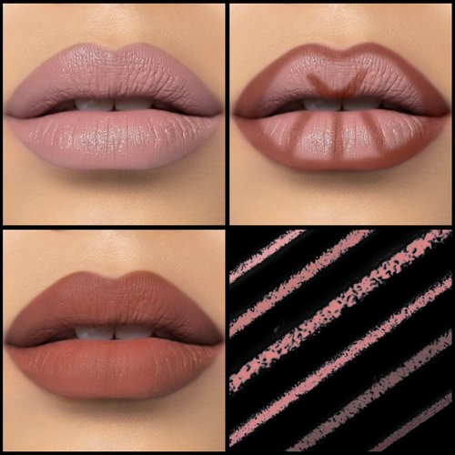 FOCALLURE NOT YOUR Sweetheart Lip Liner, Duo-head Lip Liner Pencil with Brush, Ultra Fine Lip Pencil, Smooth, Define, Shape & Fill Lips, 03 JUICY BITE