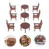 Toyvian 3 Sets Dollhouse Miniature Furniture Mini House Table and Chair Models Set 1: 30 Plastic Furniture Toy for DIY Fairy Garden Dollhouse Decoration Pretend Toys